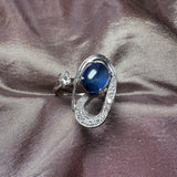 A sapphire and diamond ring